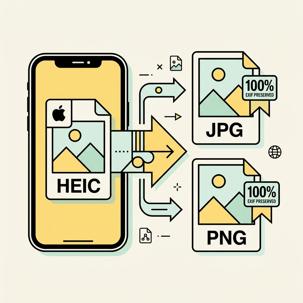 Apple HEIC to Universal JPG and PNG Conversion