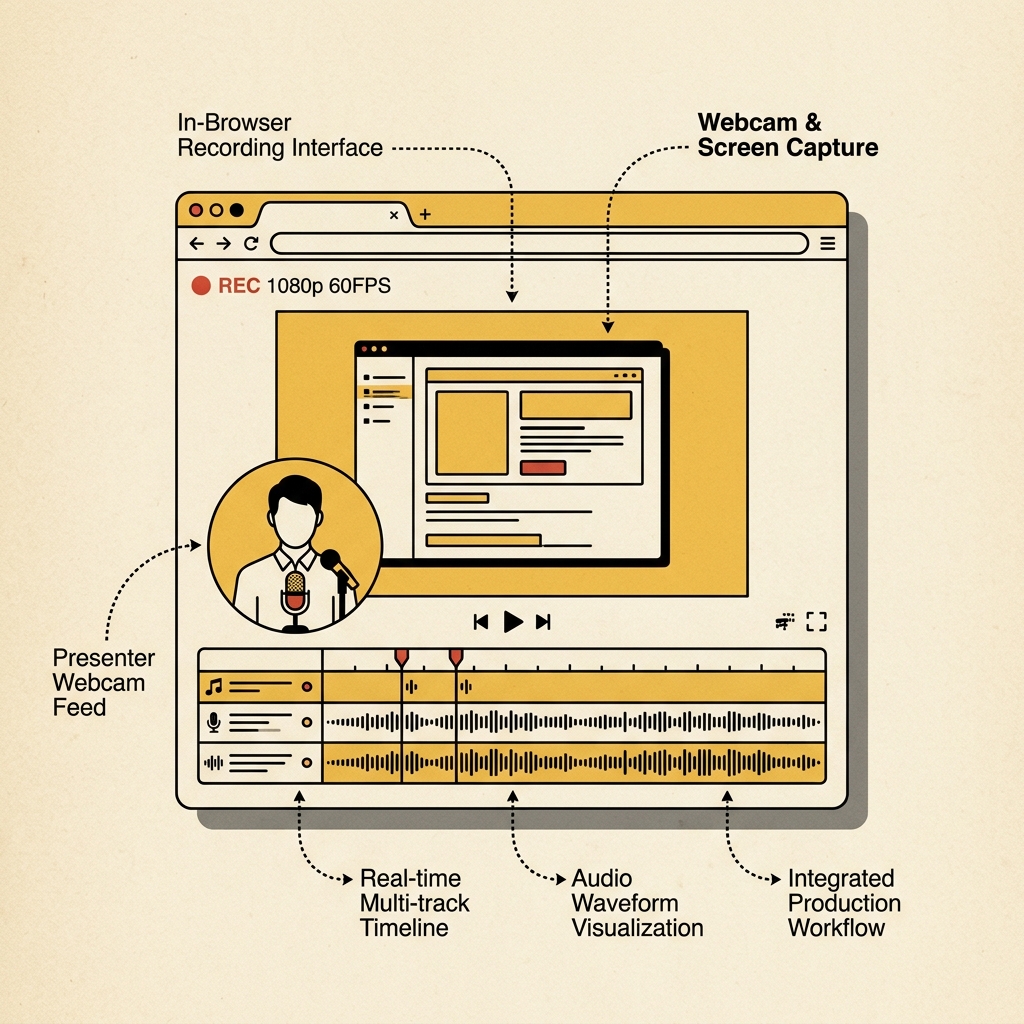 Screen and Webcam In-Browser Studio